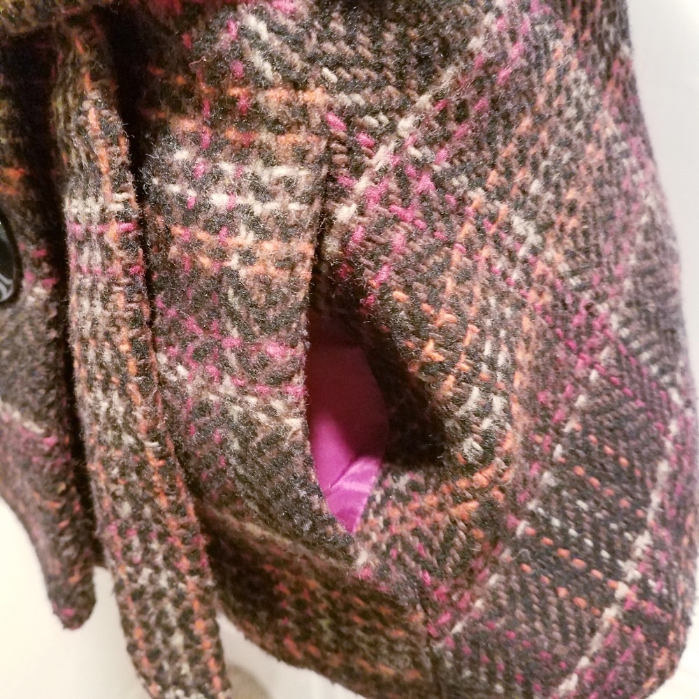 cAbi Cinch It Up Brown Plaid Tweed Vest Size Small - Picture 4 of 8